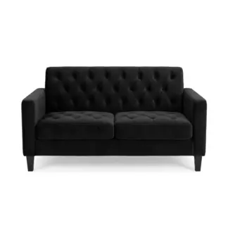 Love Seat Capitonado Negro